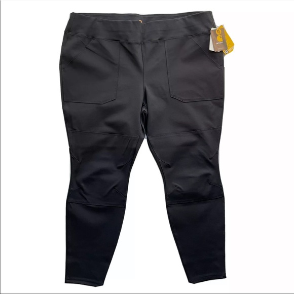 Carhartt Force Fitted Utility Midweight Leggings Knit Pants Black Sz 2X 20W/22W - Picture 2 of 7